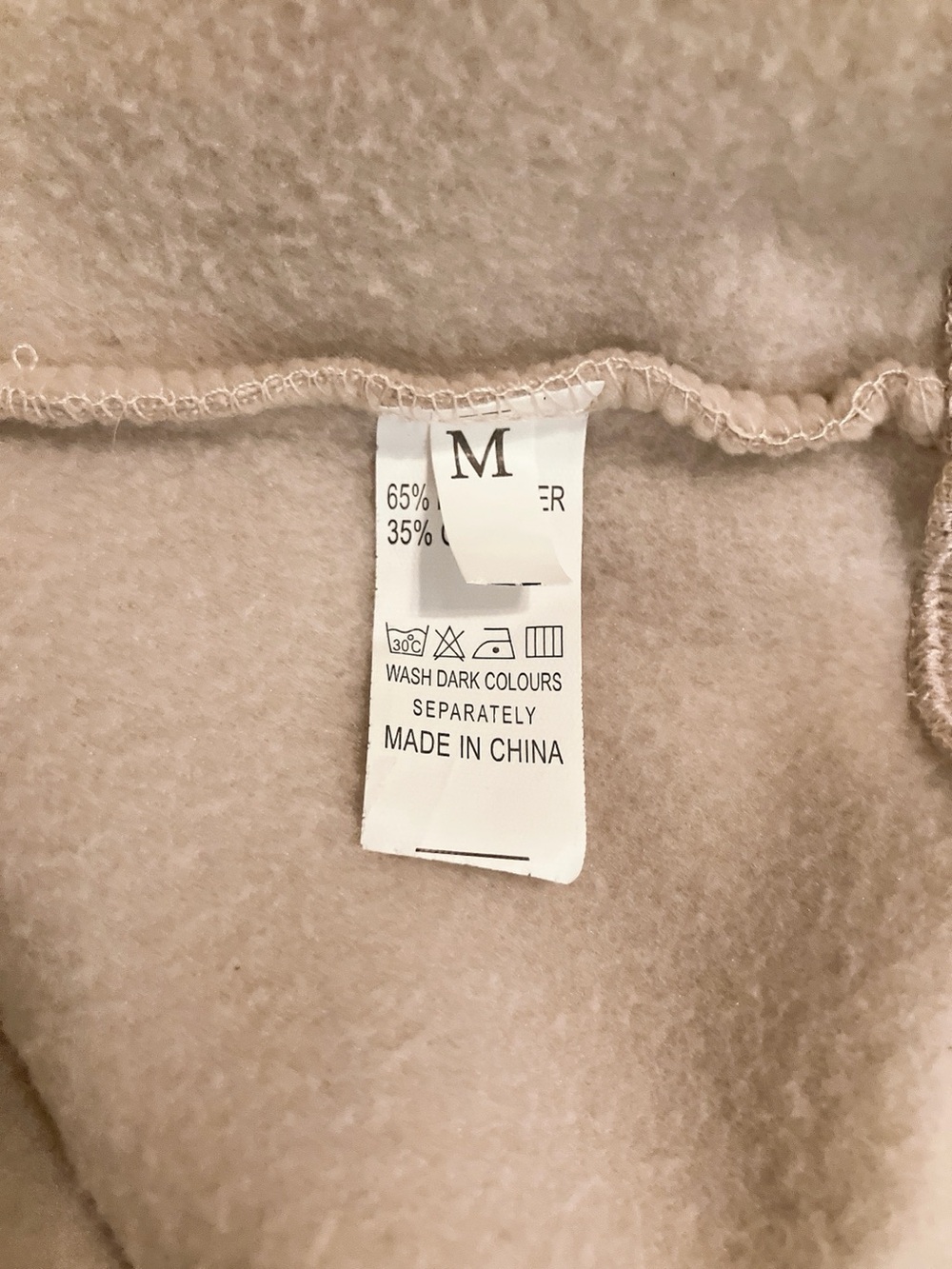 •SOLD•White Fox-Style Beige Hoodie Pullover Sweatshirt Small/Medium•SOLD• - Picture 6 of 10